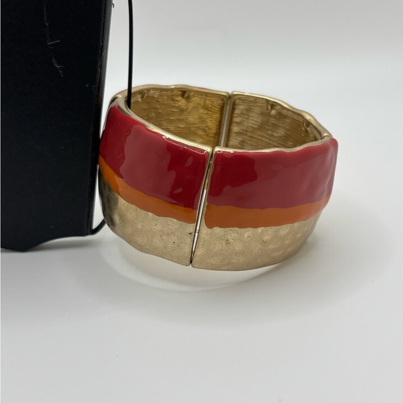 Vibrant Red and Gold Bracelet - Picture 3 of 3